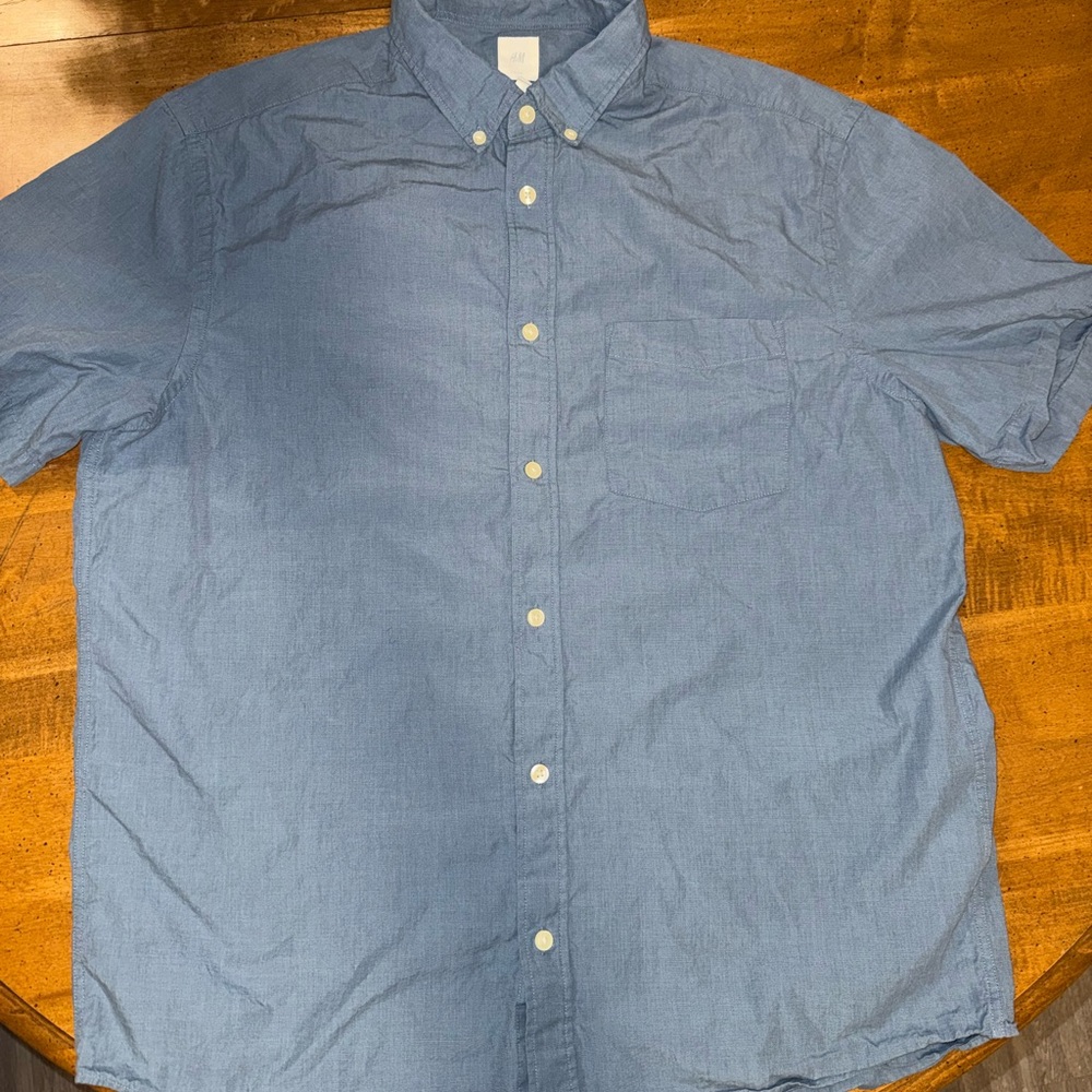 H&M Casual Blue Button-Down Shirt
